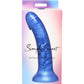 Simply Sweet 7" Silicone G-Spot Dildo With Suction Cup - Metallic Blue