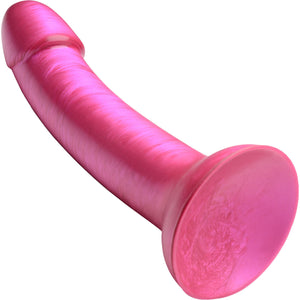 Simply Sweet 7" Silicone G-Spot Dildo With Suction Cup - Metallic Pink