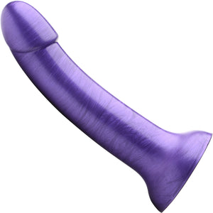 Simply Sweet 7" Silicone G-Spot Dildo With Suction Cup - Metallic Purple