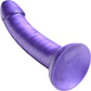 Simply Sweet 7" Silicone G-Spot Dildo With Suction Cup - Metallic Purple