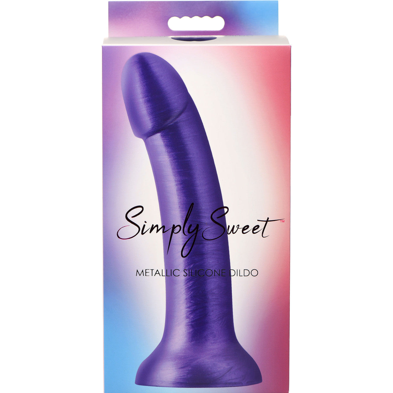 Simply Sweet 7" Silicone G-Spot Dildo With Suction Cup - Metallic Purple