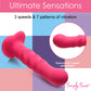 Simply Sweet 21X Vibrating Ribbed Rechargeable Silicone G-Spot Vibrator With Remote - Pink