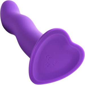 Simply Sweet 21X Vibrating Wavy Rechargeable Silicone G-Spot Vibrator With Remote - Purple