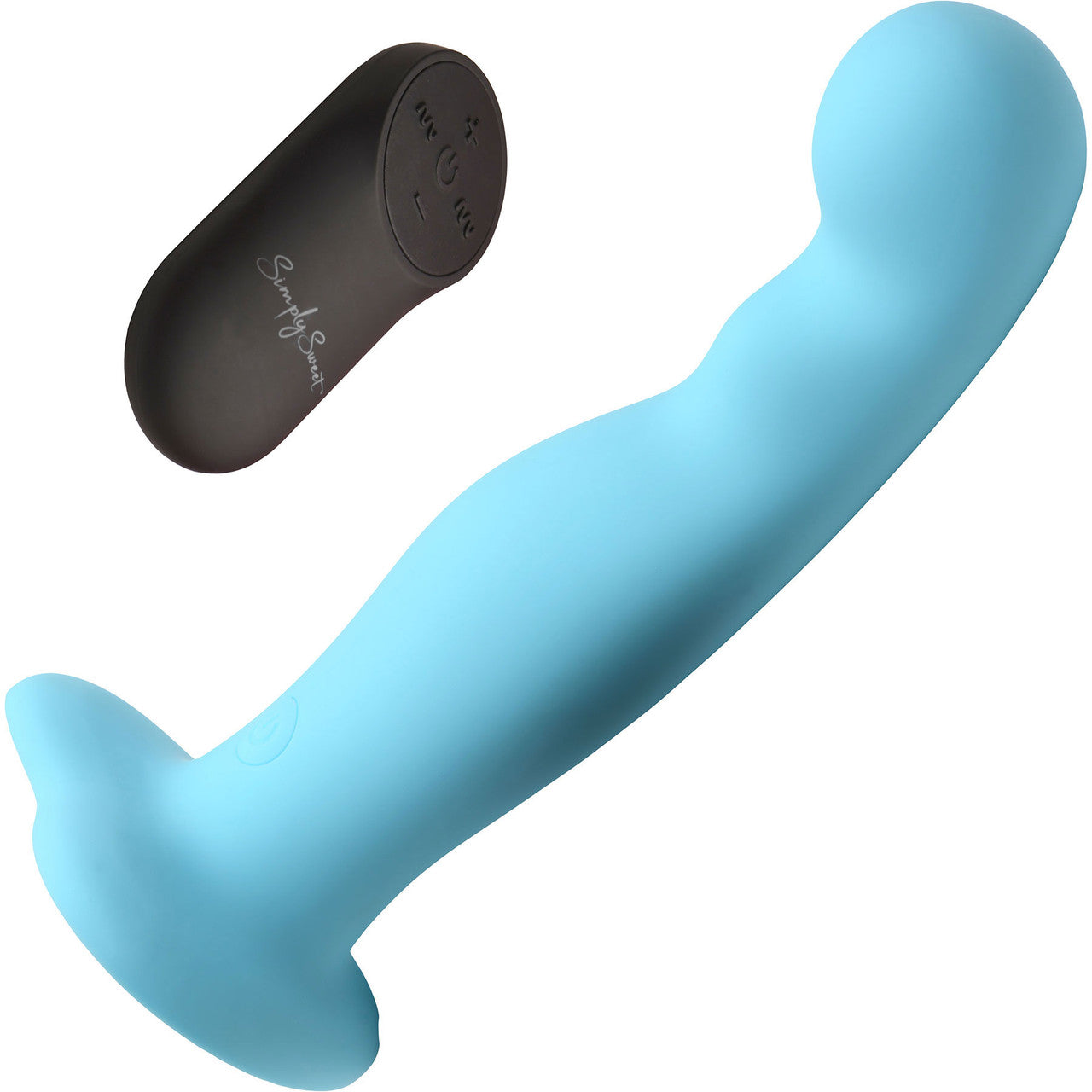 Simply Sweet 21X Vibrating Thick Rechargeable Silicone G-Spot Vibrator With Remote - Teal