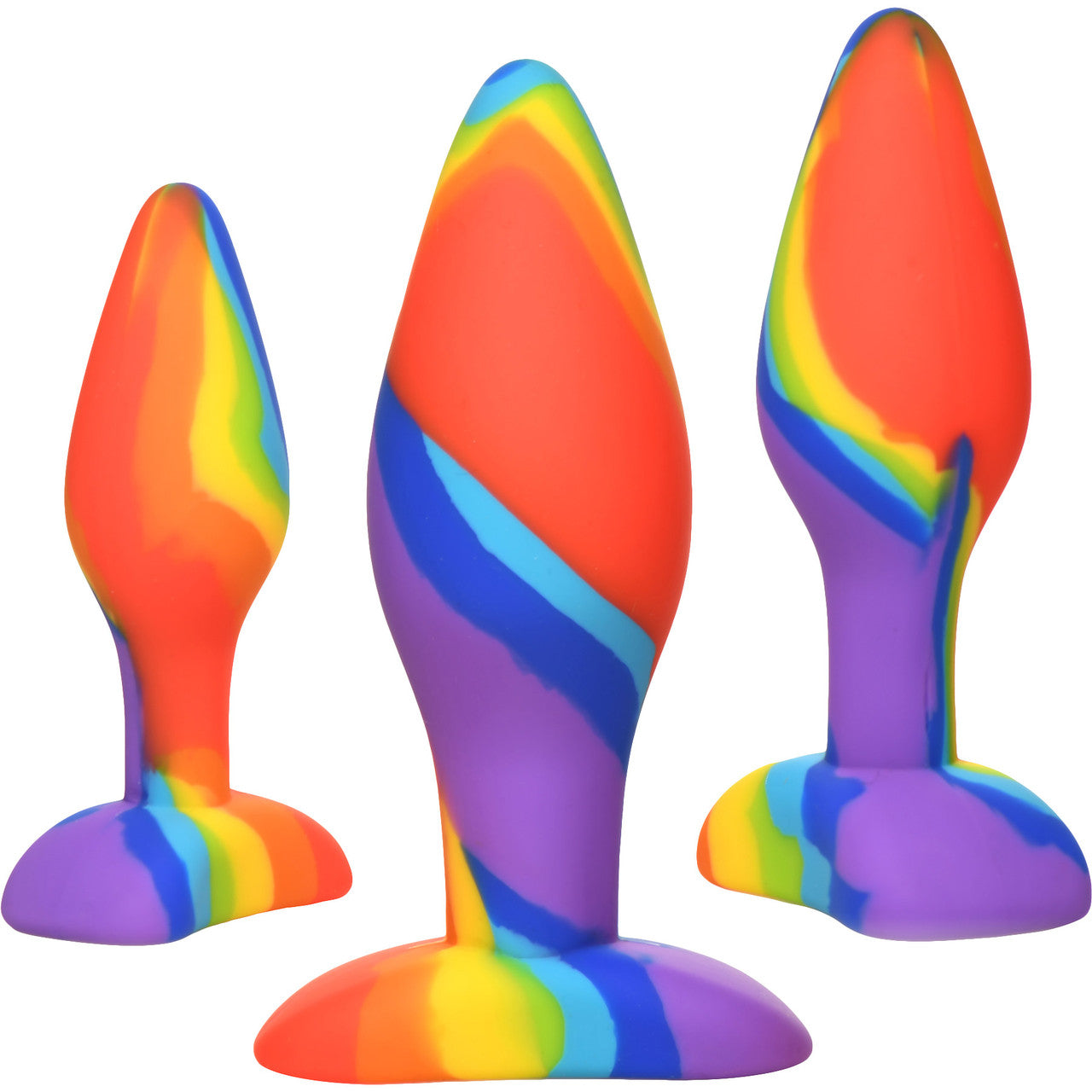 Simply Sweet Rainbow 3-Piece Silicone Butt Plug Set