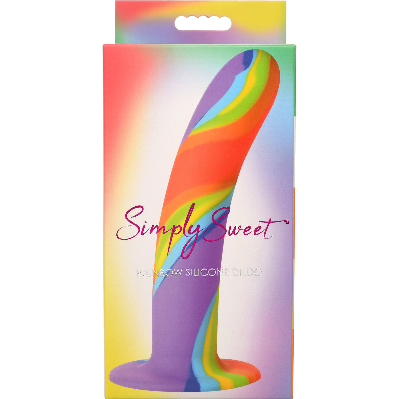 Simply Sweet Rainbow 6.75" Silicone Suction Cup Dildo