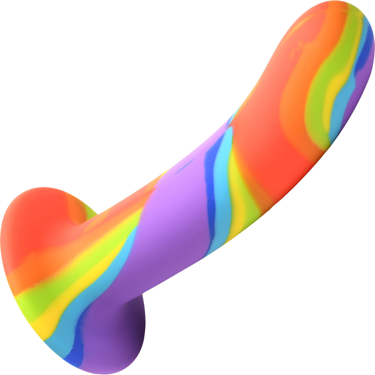 Simply Sweet Rainbow 6.75" Silicone Suction Cup Dildo