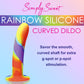 Simply Sweet Rainbow 6.75" Silicone Suction Cup Dildo