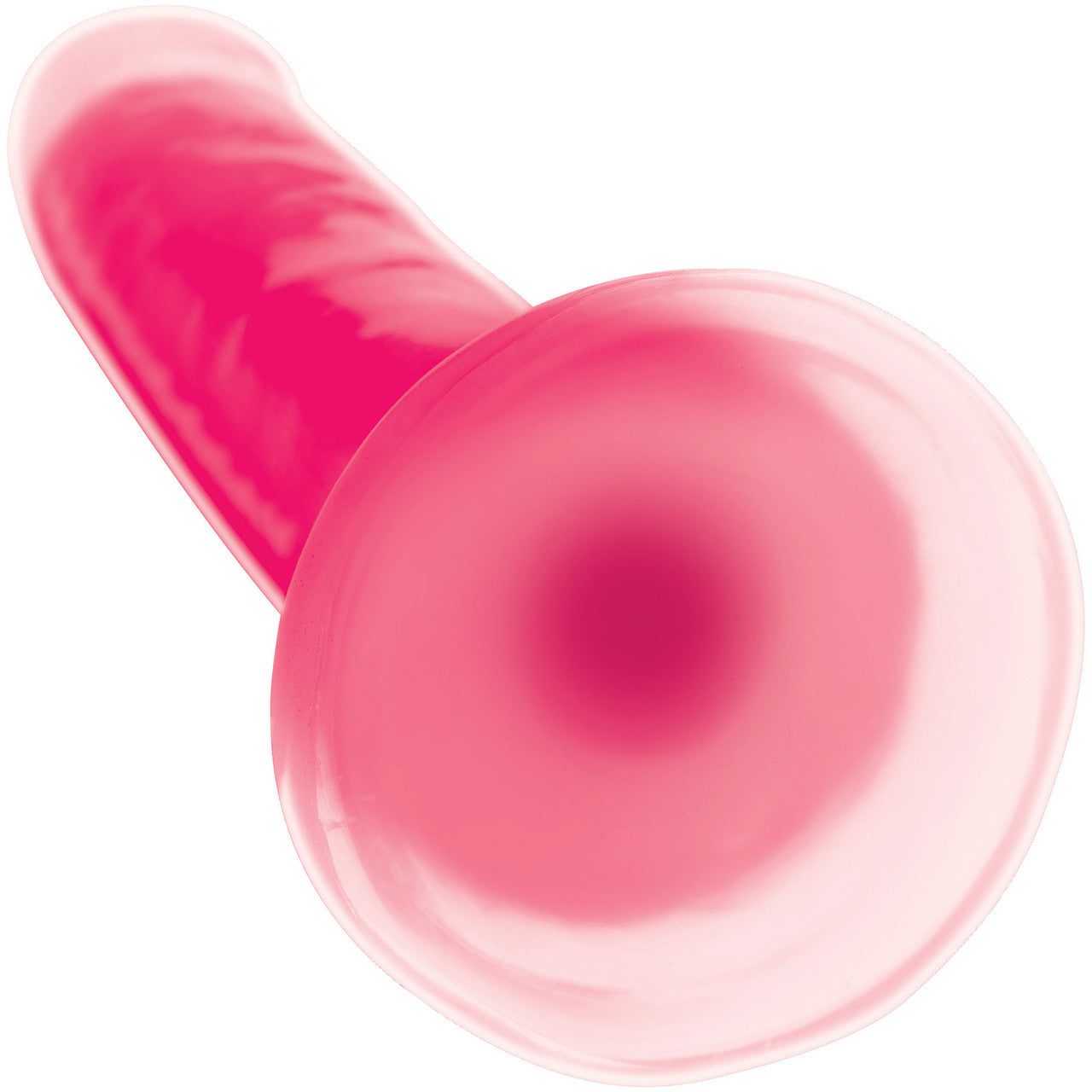 Lollicock Glow In The Dark 8" Silicone Suction Cup Dildo - Pink