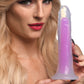 Lollicock Glow In The Dark 8" Silicone Suction Cup Dildo - Purple