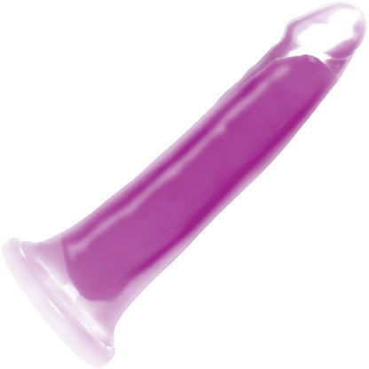 Lollicock Glow In The Dark 8" Silicone Suction Cup Dildo - Purple