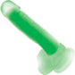 Lollicock Glow In The Dark 8.2" Silicone Suction Cup Dildo With Balls - Green