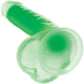 Lollicock Glow In The Dark 8.2" Silicone Suction Cup Dildo With Balls - Green