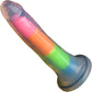 Lollicock Glow In The Dark 8" Silicone Suction Cup Dildo - Rainbow