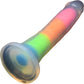 Lollicock Glow In The Dark 8" Silicone Suction Cup Dildo - Rainbow