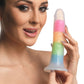 Lollicock Glow In The Dark 8" Silicone Suction Cup Dildo - Rainbow