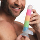 Lollicock Glow In The Dark 8" Silicone Suction Cup Dildo With Balls - Rainbow