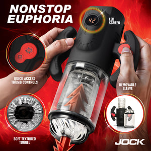 Jock Turbo Max Spinning, Thrusting, & Sucking Rechargeable Penis Masturbator