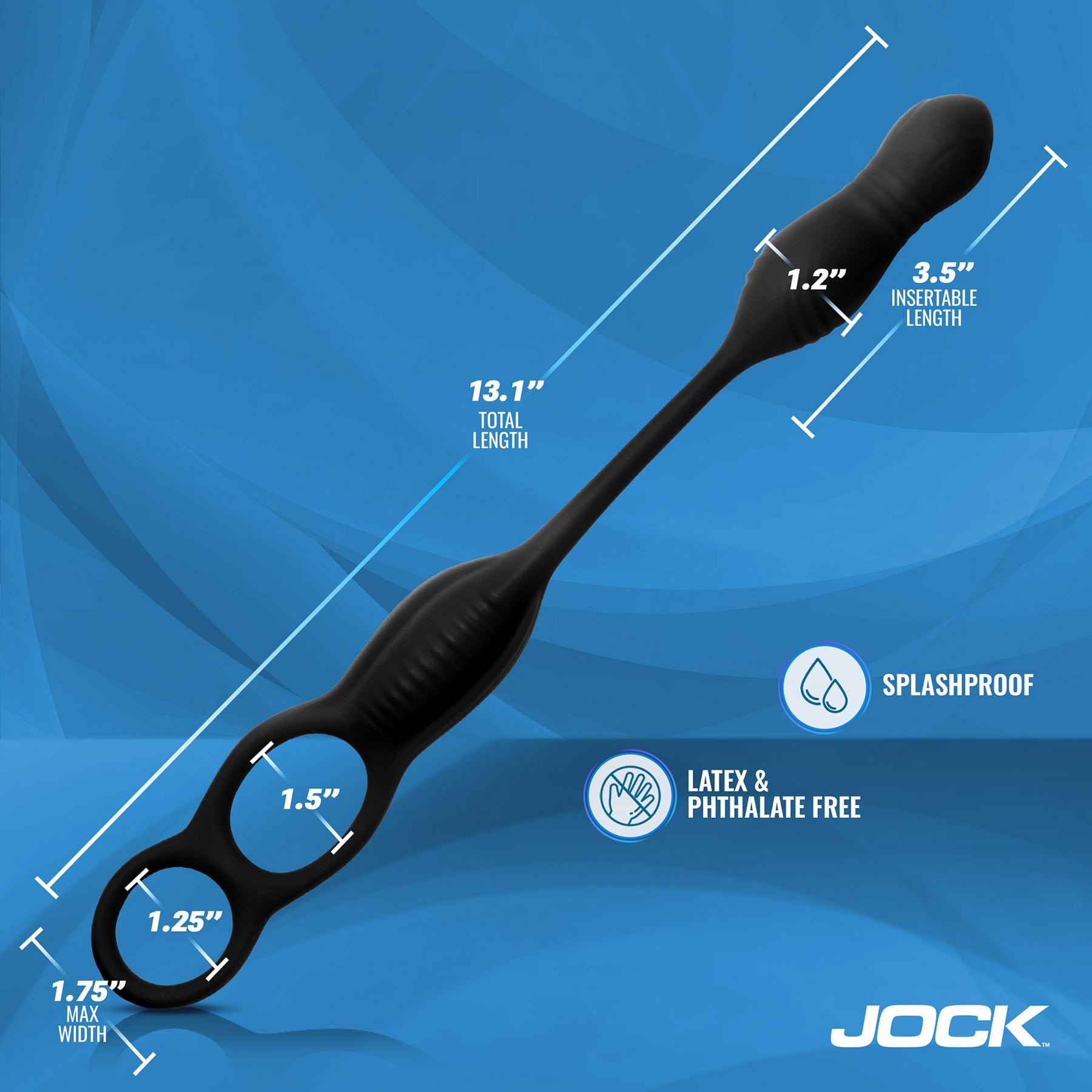 Jock Hyper Thrusting and Vibrating Anal Plug with Cock Ring