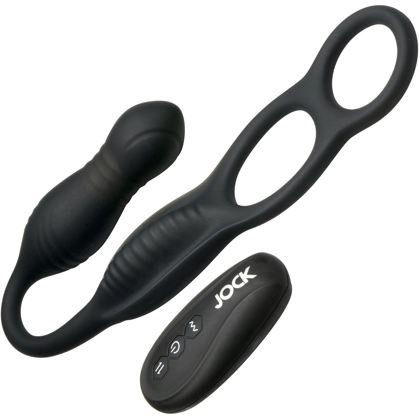 Jock Hyper Thrusting and Vibrating Anal Plug with Cock Ring