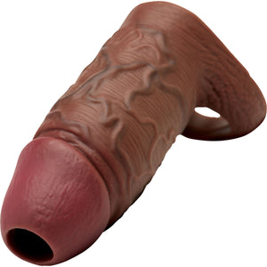 Jock Enhancers Open Ended Silicone Penis Extension Sleeve - Chocolate