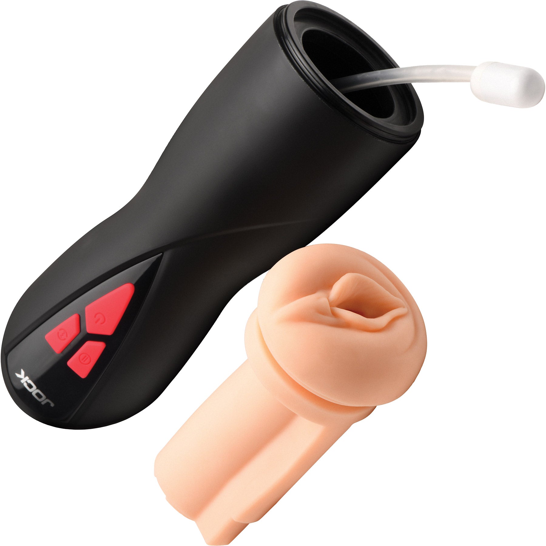 Jock Banger Sucking & Vibrating Pussy Rechargeable Penis Masturbator