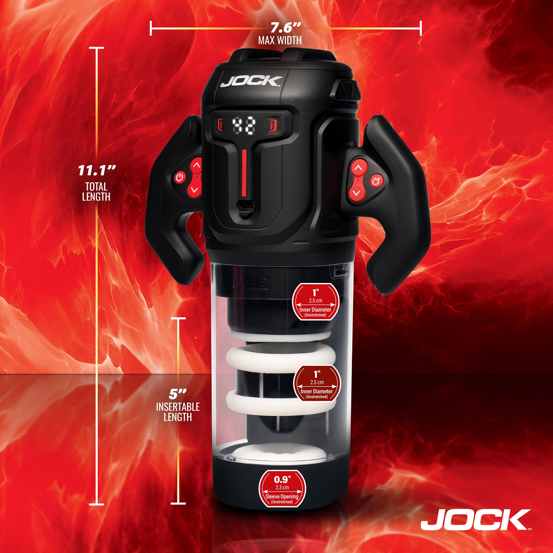 Jock Turbo Spin Thrusting and Rotating Rechargeable Masturbator