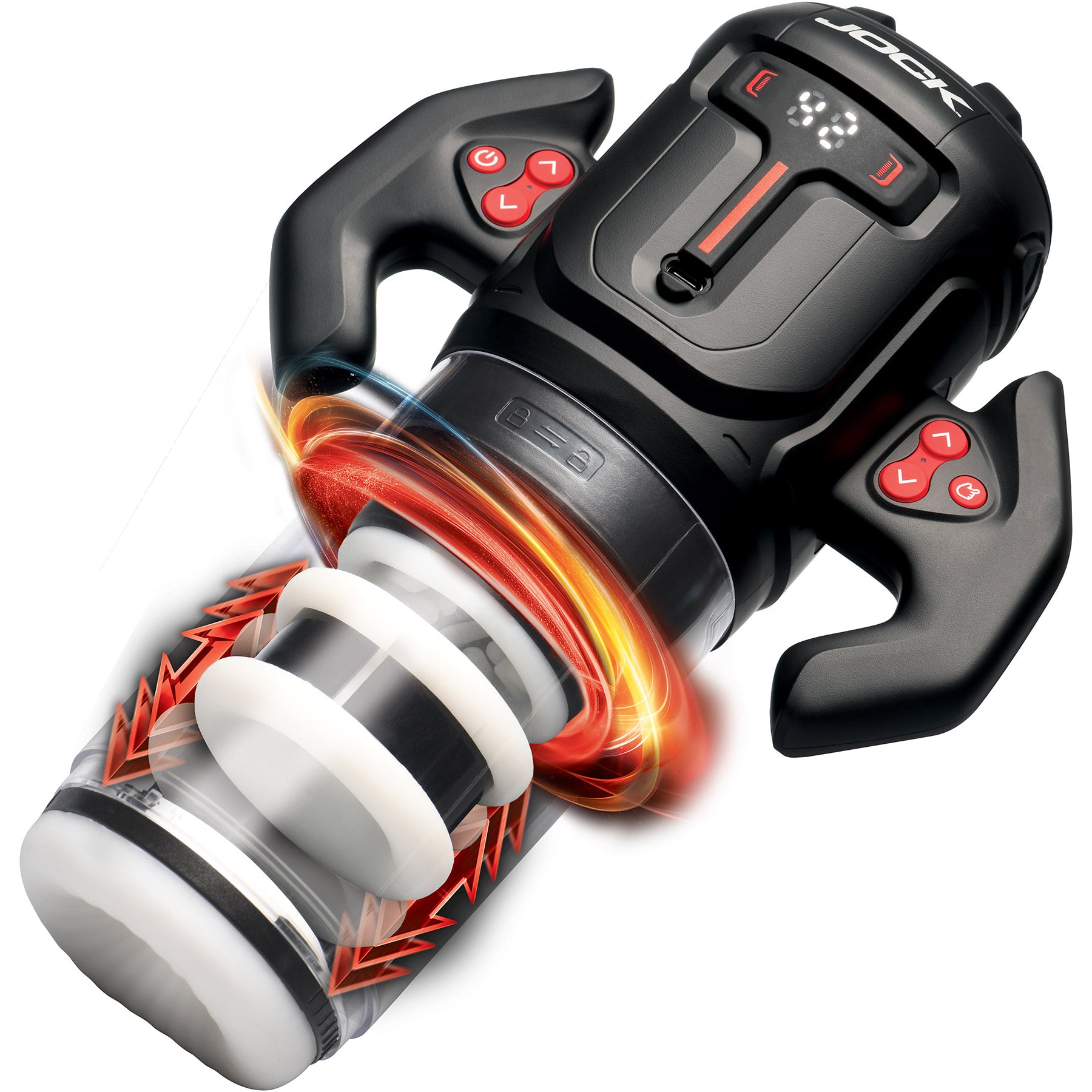 Jock Turbo Spin Thrusting and Rotating Rechargeable Masturbator