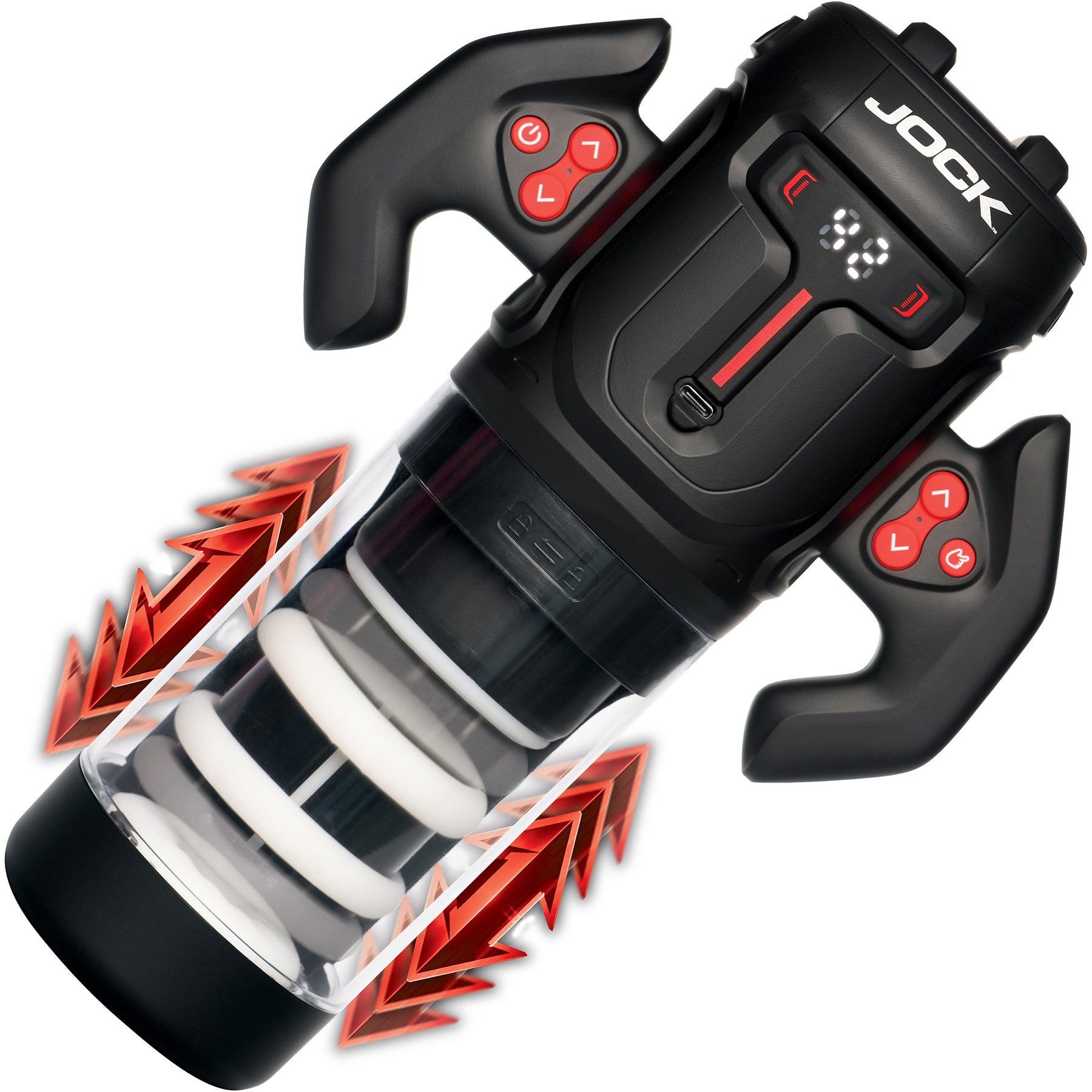 Jock Turbo Spin Thrusting and Rotating Rechargeable Masturbator