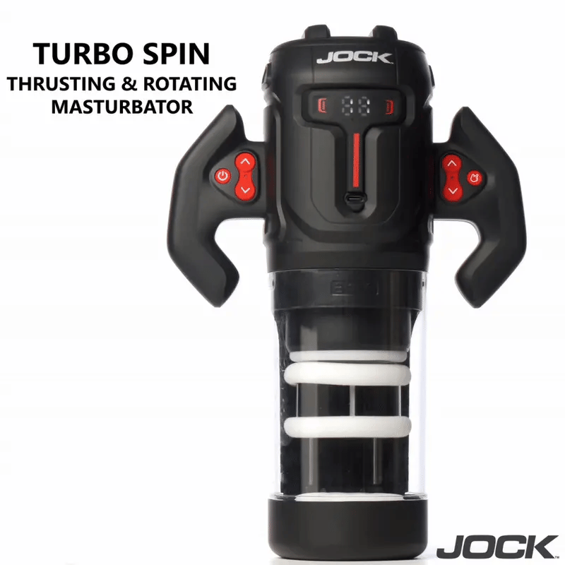 Jock Turbo Spin Thrusting and Rotating Rechargeable Masturbator
