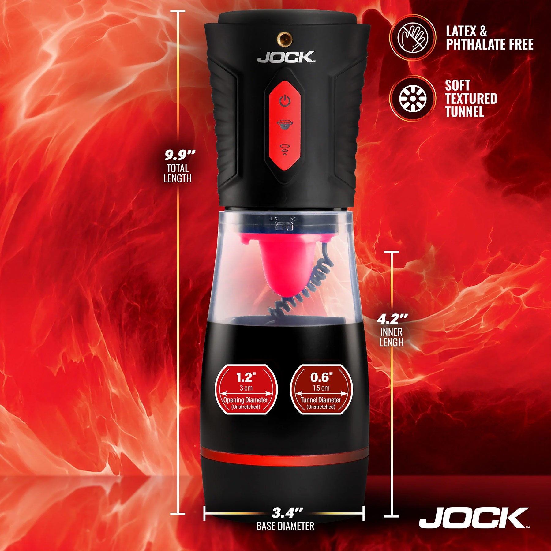 Jock Blow Job Sucking Licking and Vibrating Rechargeable Masturbator