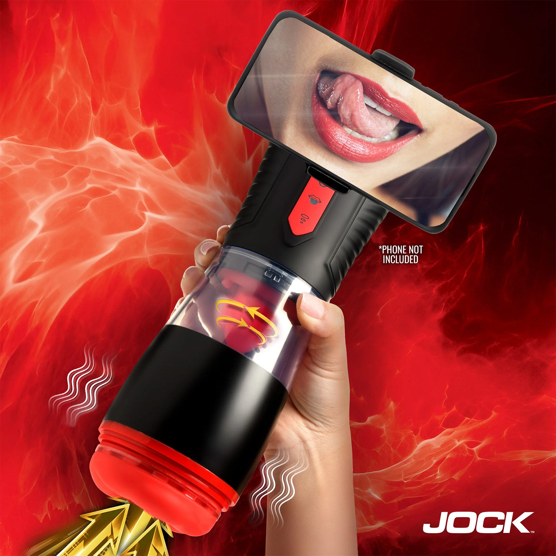 Jock Blow Job Sucking Licking and Vibrating Rechargeable Masturbator