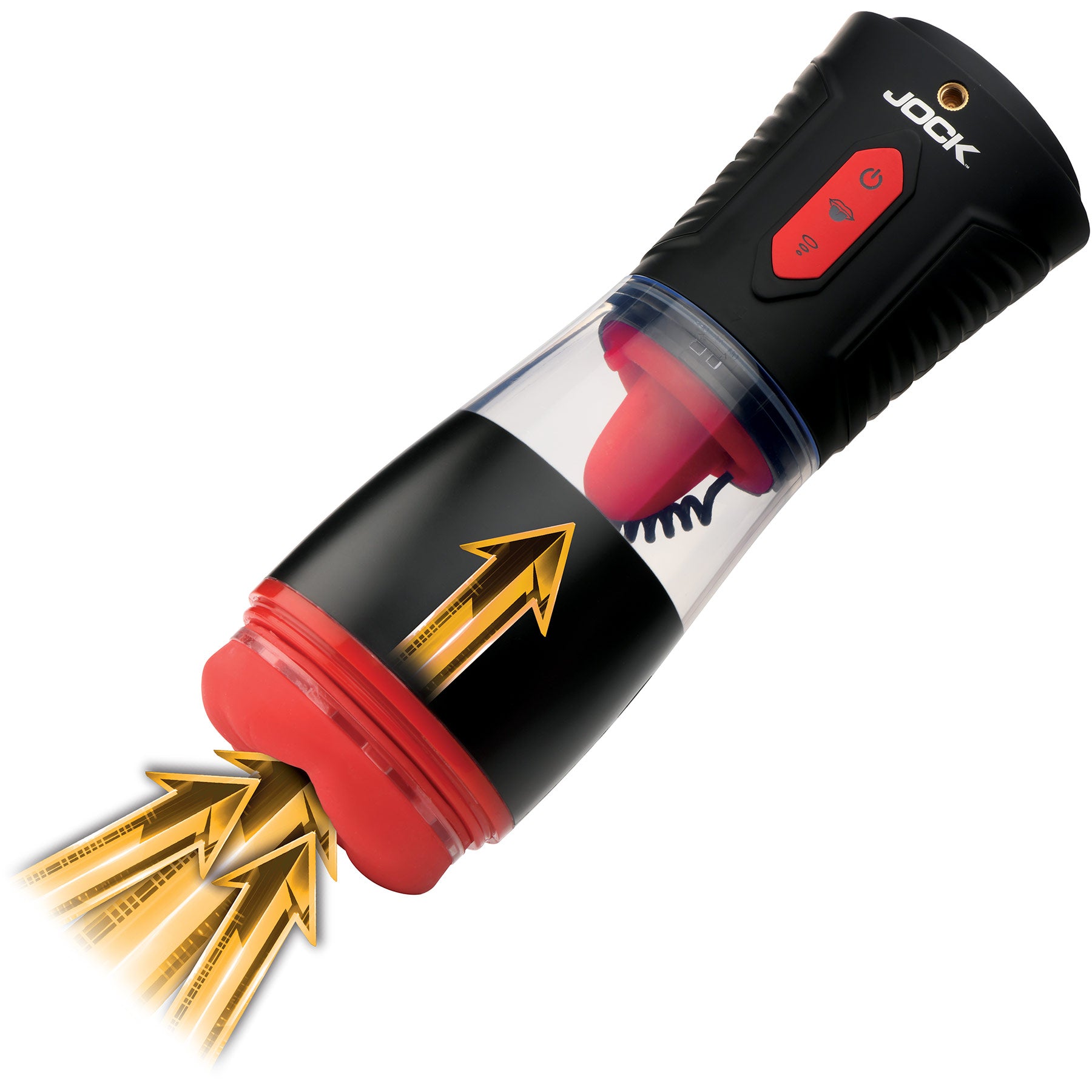 Jock Blow Job Sucking Licking and Vibrating Rechargeable Masturbator