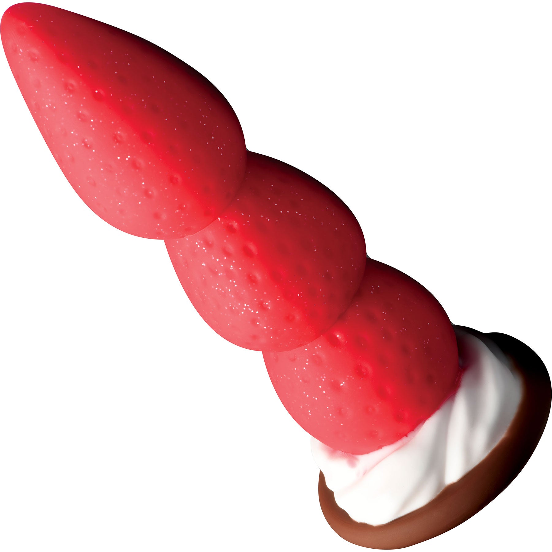 Strawberry Sweet Cream Premium 7.8" Silicone Dildo With Suction Cup Base