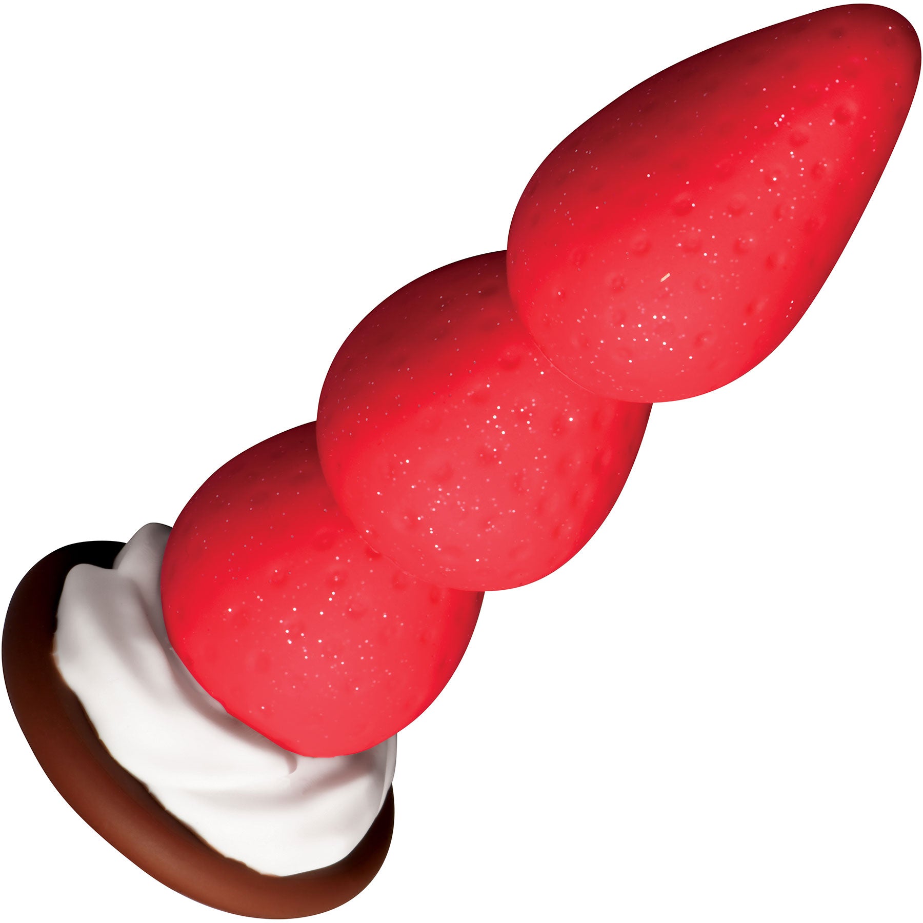 Strawberry Sweet Cream Premium 7.8" Silicone Dildo With Suction Cup Base