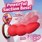 Strawberry Sweet Cream Premium 7.8" Silicone Dildo With Suction Cup Base