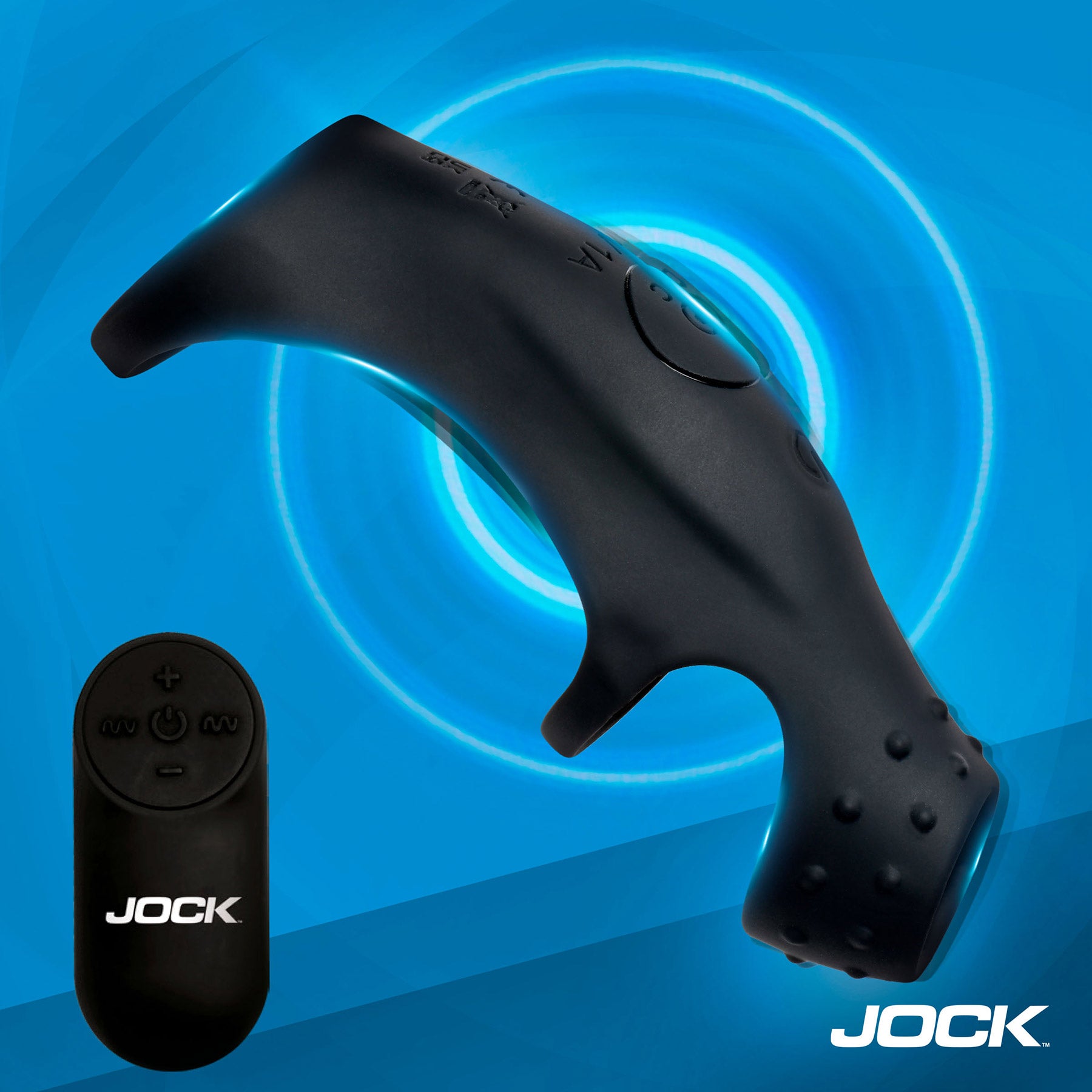 Jock Rush Vibrating Penis Sleeve Rechargeable Cock Ring with Remote