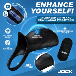 Jock Surge Vibrating Penis Sleeve Cock Ring with Remote Control