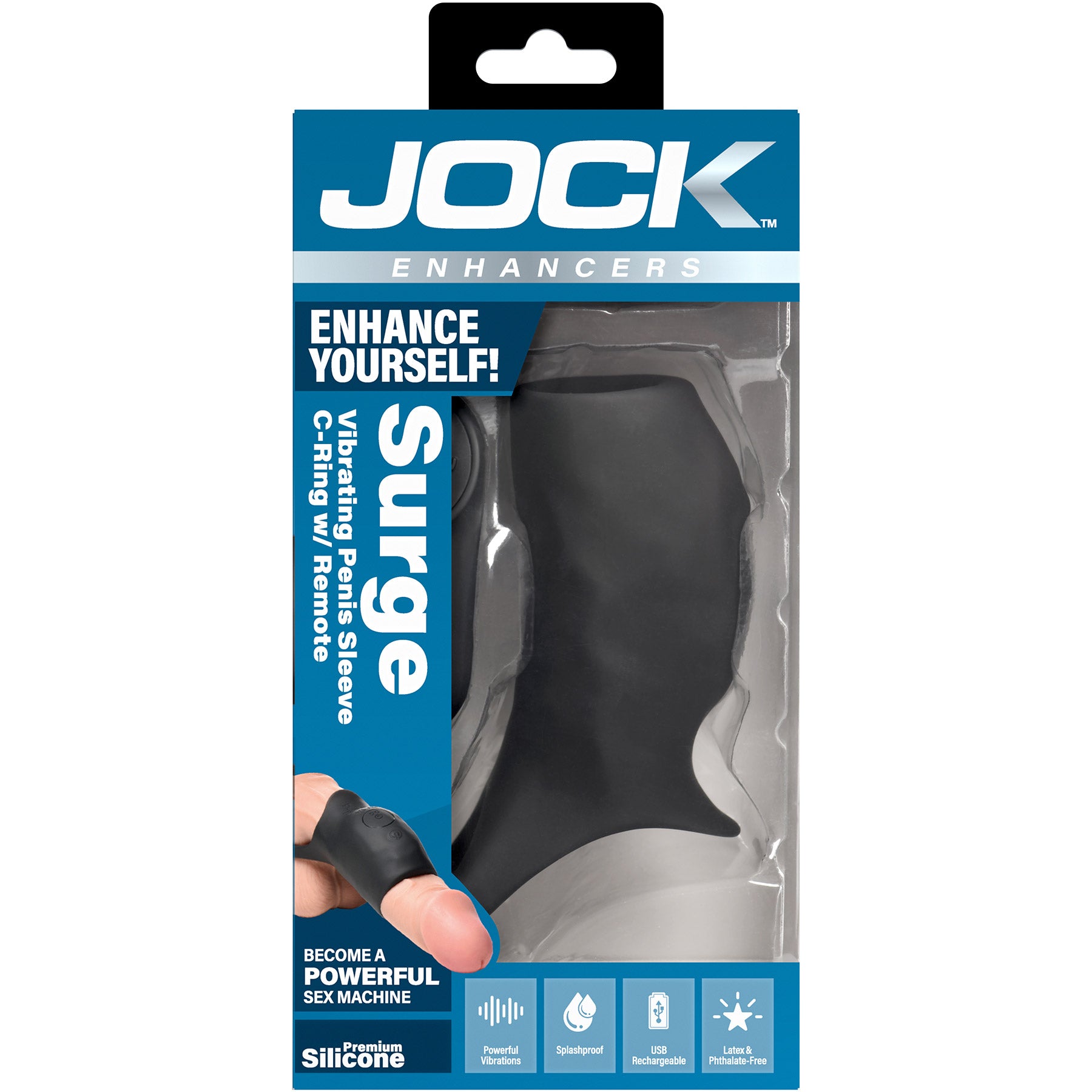 Jock Surge Vibrating Penis Sleeve Cock Ring with Remote Control
