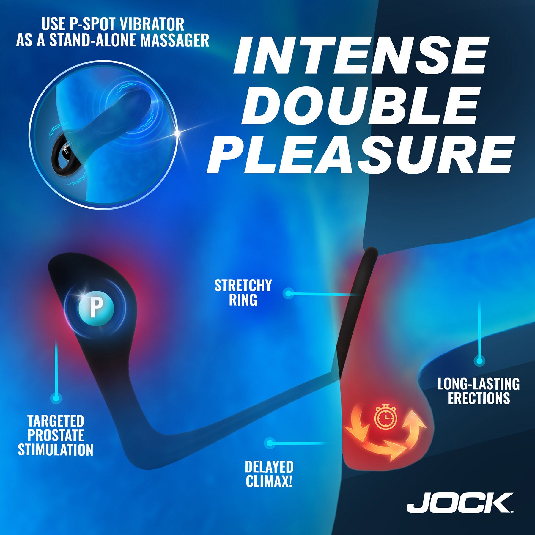 Jock P-Spotter Rechargeable Silicone Prostate Vibrator Set