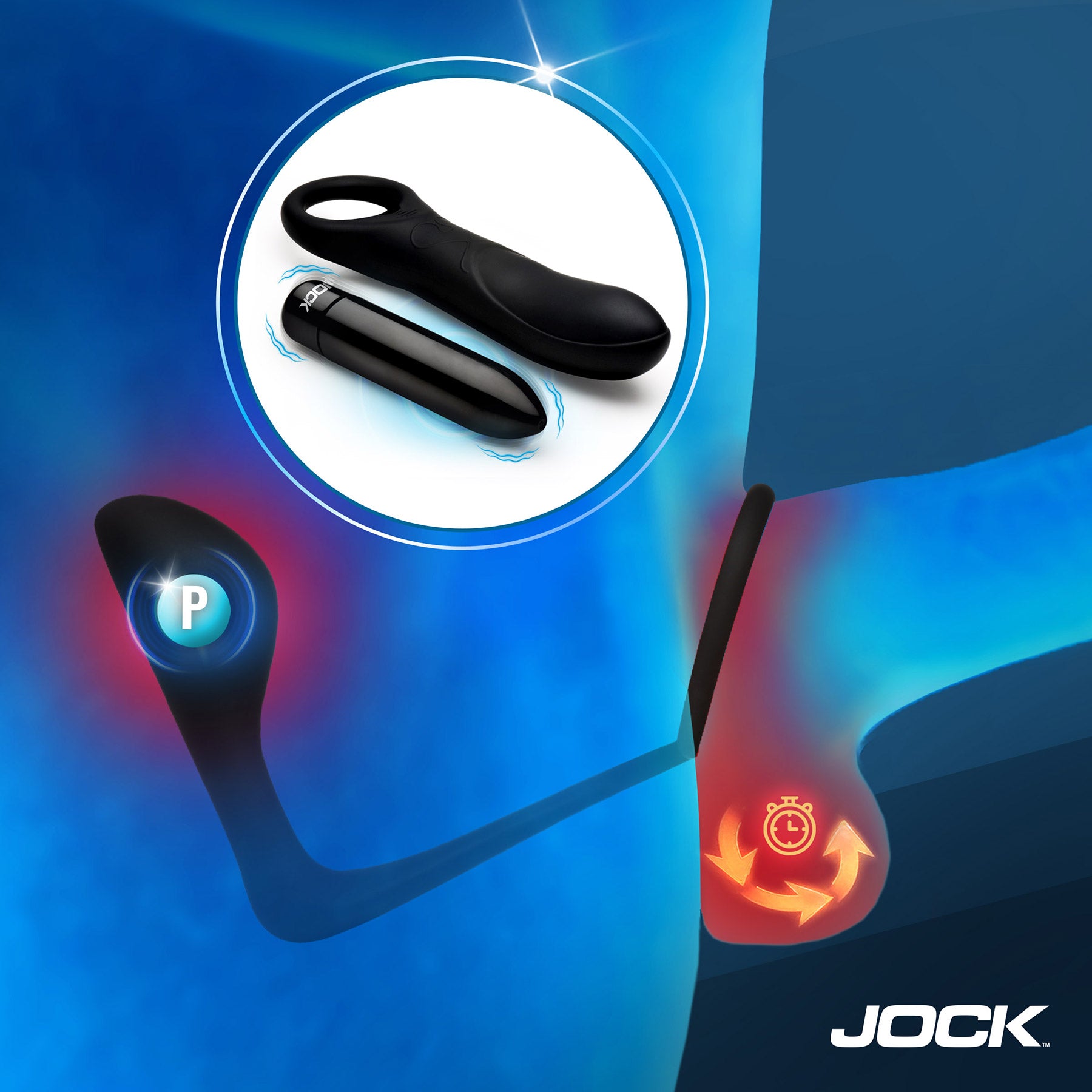 Jock P-Spotter Rechargeable Silicone Prostate Vibrator Set