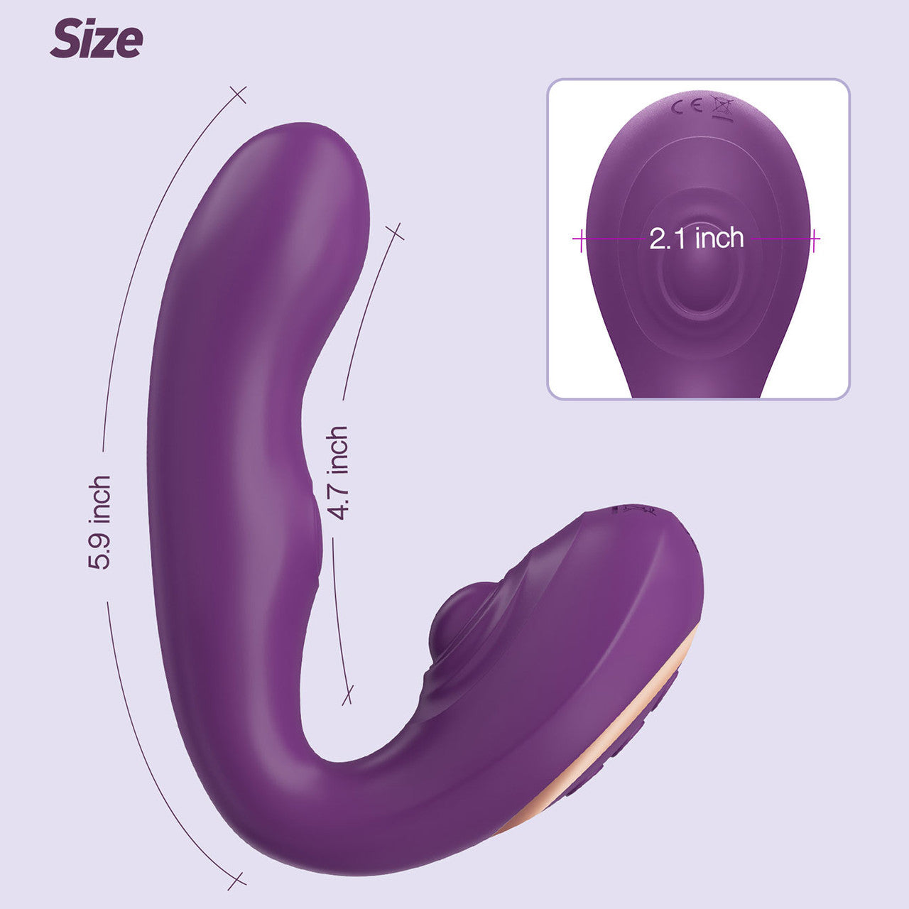 Tracy's Dog Cobra 3-In-1 Silicone A-Spot Vibrator With G-Spot Tapping & Clitoral Pulsing - Purple