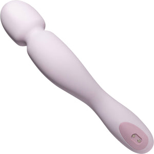 COM Silicone Waterproof Rechargeable Wand Vibrator By Dame - Quartz