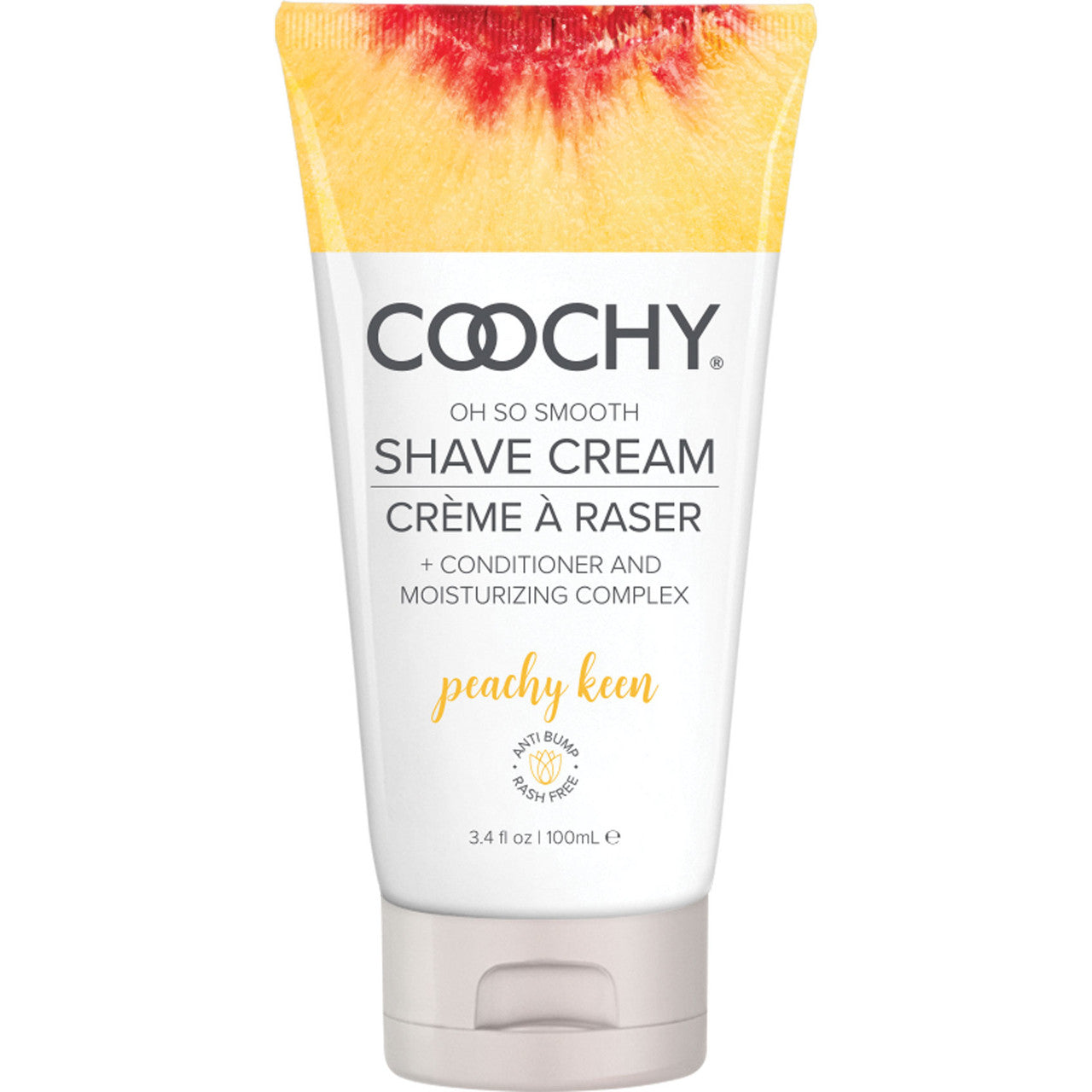 COOCHY Oh So Smooth Shave Cream - Peachy Keen 3.4 oz (100 mL)