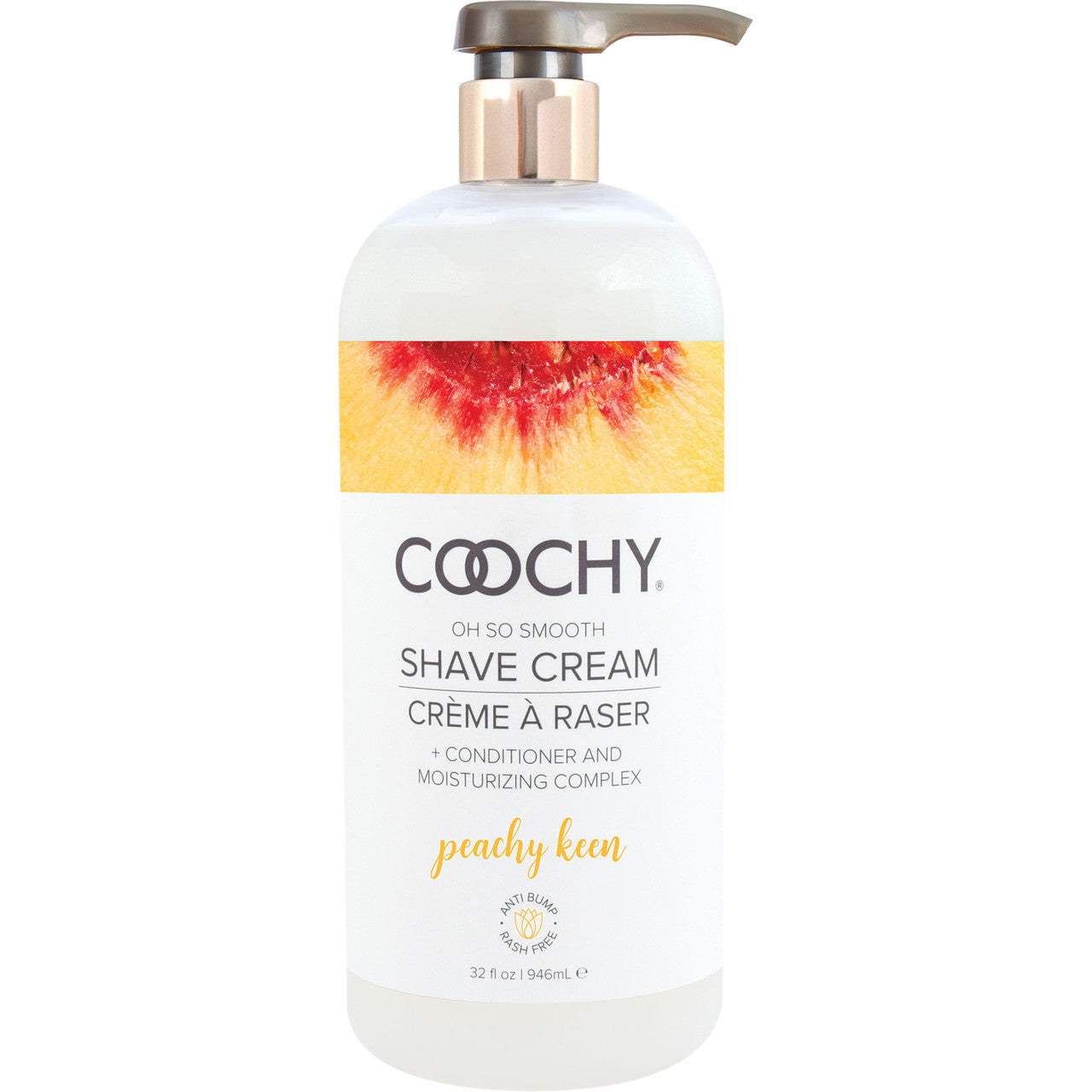 COOCHY Oh So Smooth Shave Cream - Peachy Keen 32 oz (946 mL)