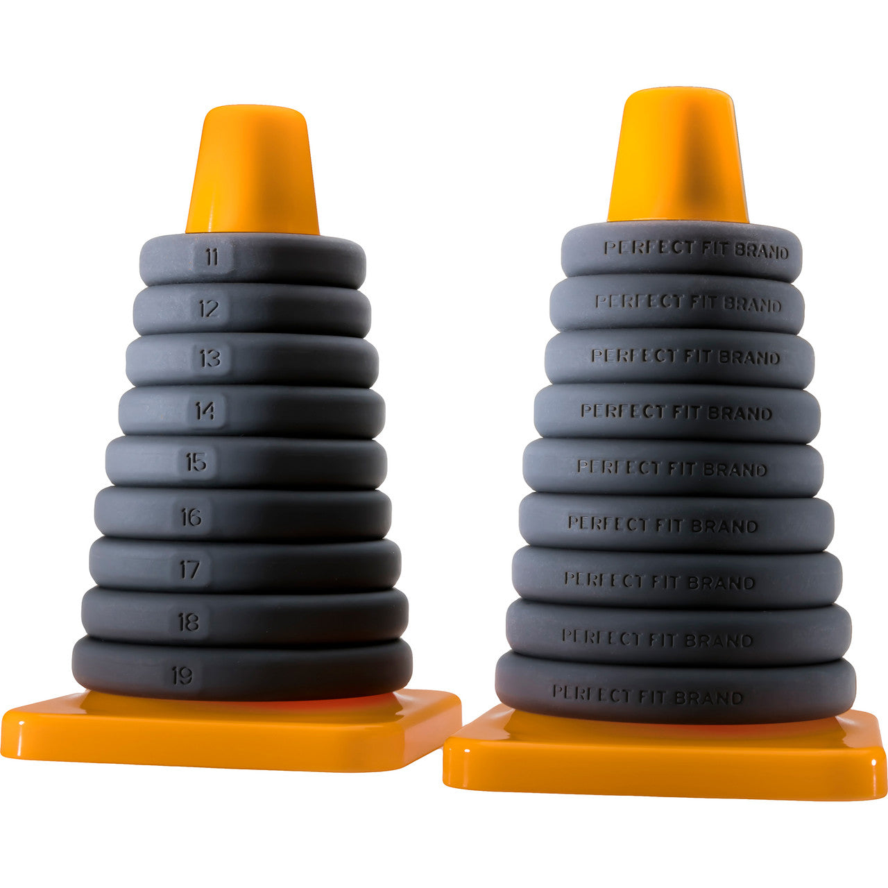 Perfect Fit Play Zone Kit With 9 Xact-Fit Cock Rings & Sturdy Storage Cone