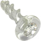 Clear Crystal Twist Glass Dildo By Crystal Delights