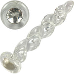 Clear Crystal Twist Glass Dildo By Crystal Delights