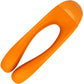 Satisfyer Candy Cane Silicone Rechargeable Mini Vibrator - Orange