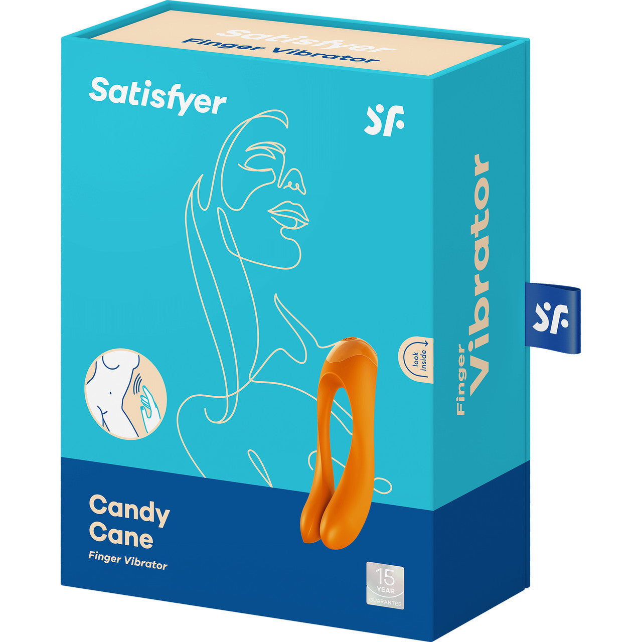 Satisfyer Candy Cane Silicone Rechargeable Mini Vibrator - Orange